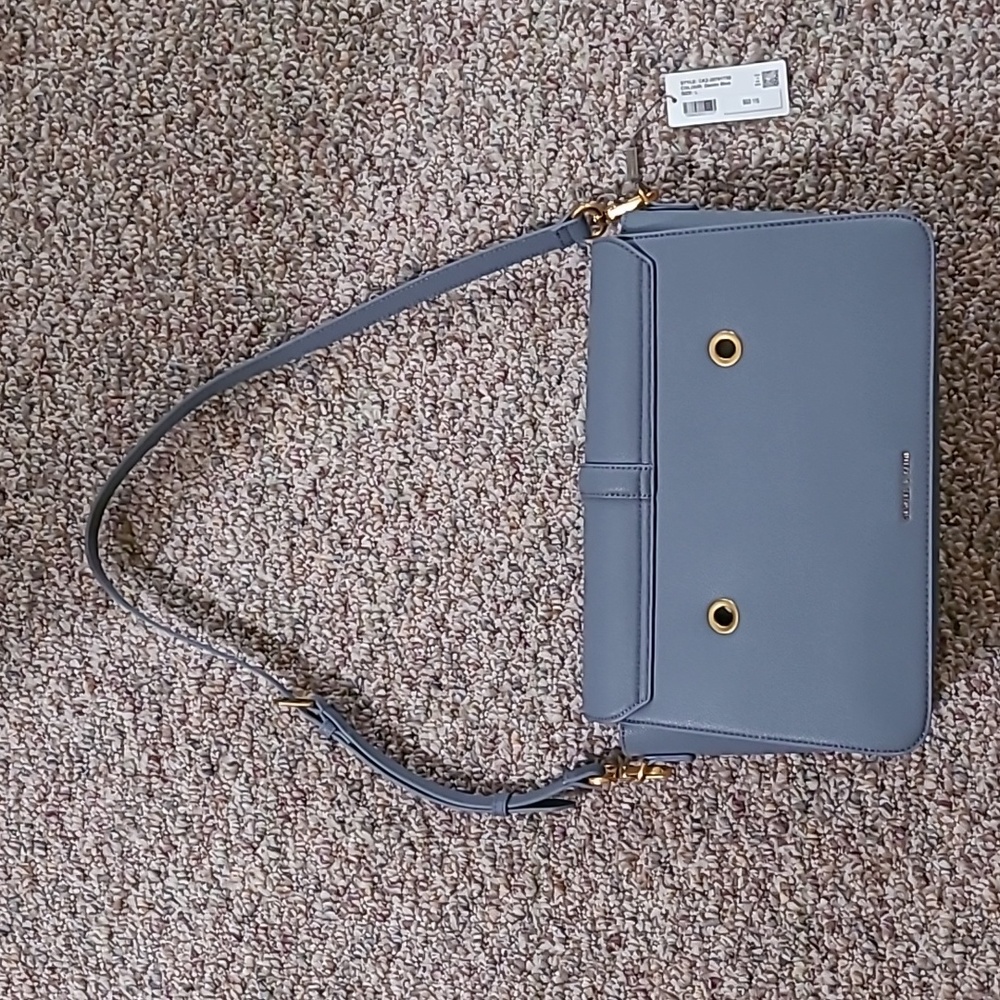 Light blue Blair double chain handle bag - Picture 4 of 6